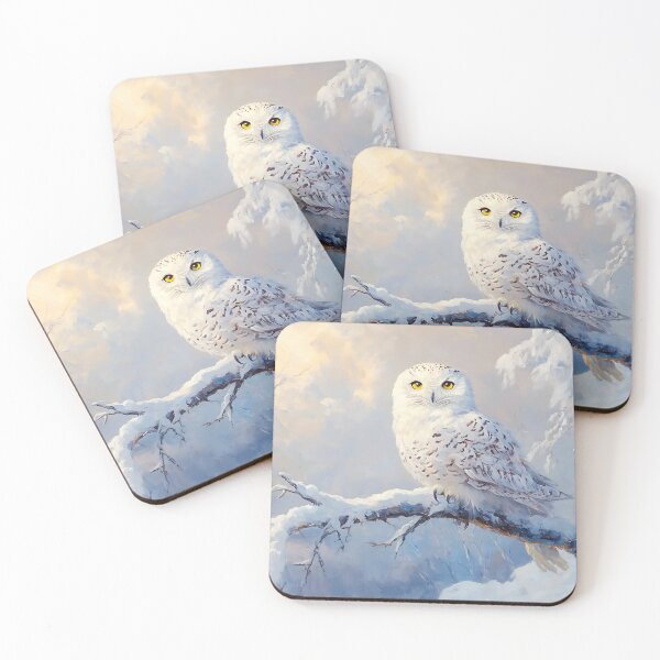 Item preview, Frozen Grace Snowy Owl in a Winter Wonderland designed and sold by daila70.