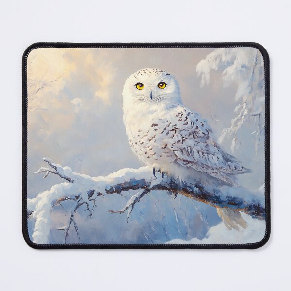 Item preview, Frozen Grace Snowy Owl in a Winter Wonderland designed and sold by daila70.