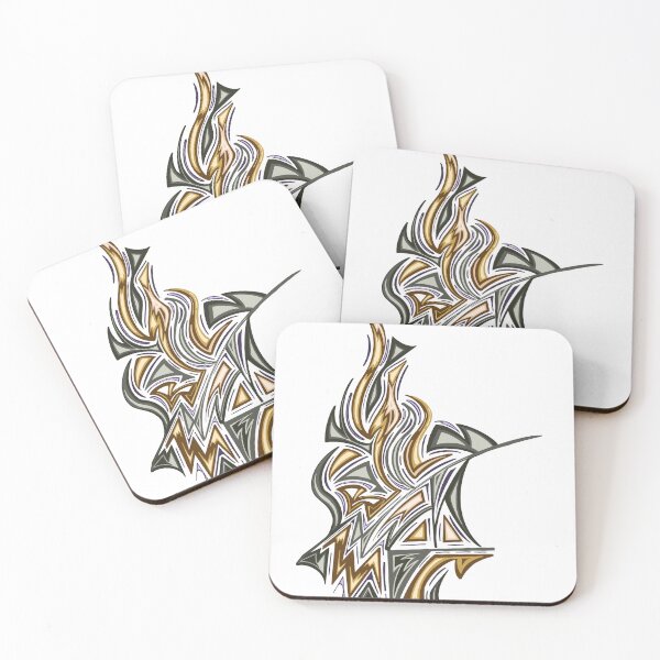 Item preview, Abstract gold and silver flames  designed and sold by Mixolydian89.