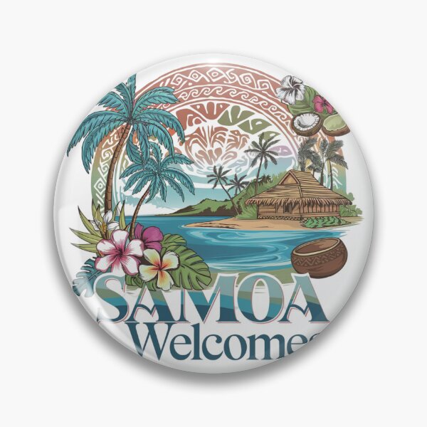 Item preview, Samoa Welcomes Flag Map Apia, Upolu, Savai'i, Togitogiga designed and sold by AnimalsDH305.