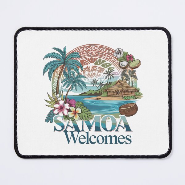 Item preview, Samoa Welcomes Flag Map Apia, Upolu, Savai'i, Togitogiga designed and sold by AnimalsDH305.