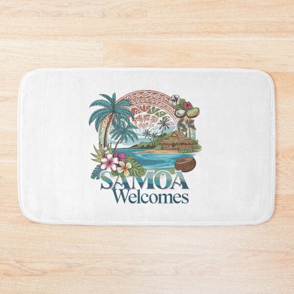 Item preview, Samoa Welcomes Flag Map Apia, Upolu, Savai'i, Togitogiga designed and sold by AnimalsDH305.