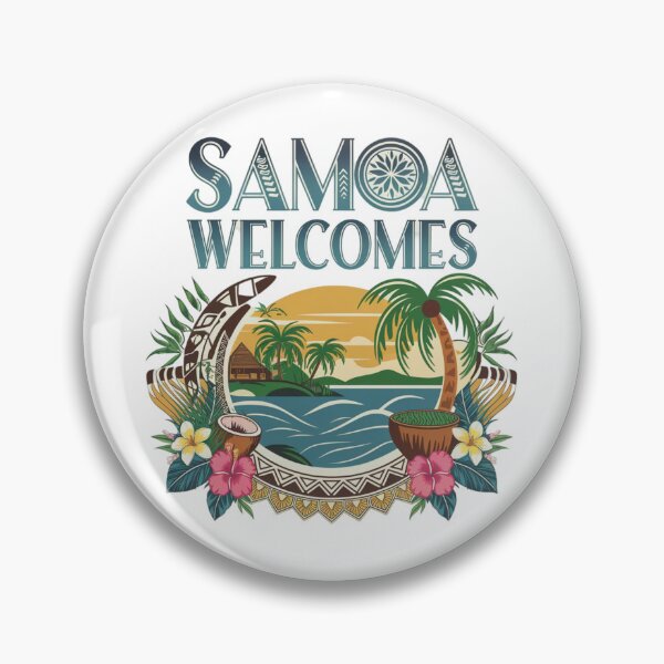 Item preview, Samoa Welcomes Flag Map Apia, Upolu, Savai'i, Togitogiga designed and sold by AnimalsDH305.