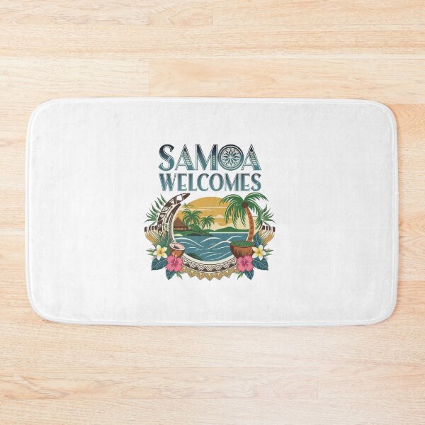 Item preview, Samoa Welcomes Flag Map Apia, Upolu, Savai'i, Togitogiga designed and sold by AnimalsDH305.