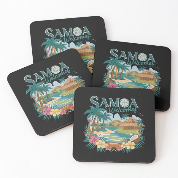 Item preview, Samoa Welcomes Flag Map Apia, Upolu, Savai'i, Togitogiga designed and sold by AnimalsDH305.