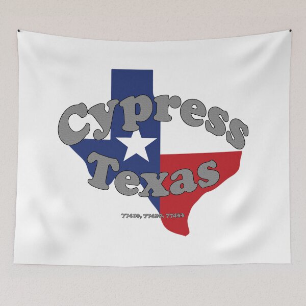 Item preview, Cypress, Texas Map with Flag & Zip Codes designed and sold by Patro Travels.