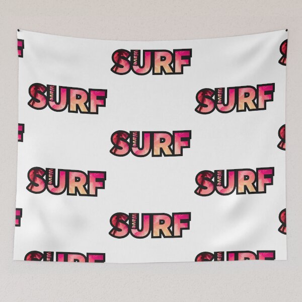 Item preview, Wave Surf – Sunset Palm Typography Design designed and sold by Ink on Thread.