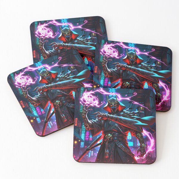 Item preview, Neon Tinged Aura Samurai designed and sold by TondoMeander.