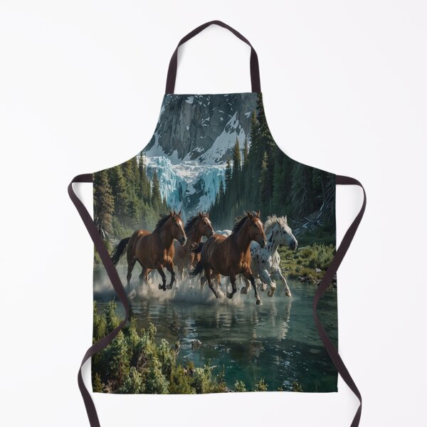 Aperçu de l'œuvre Mustangs au lac Iceberg dans le Montana créée et vendue par MajesticPx.