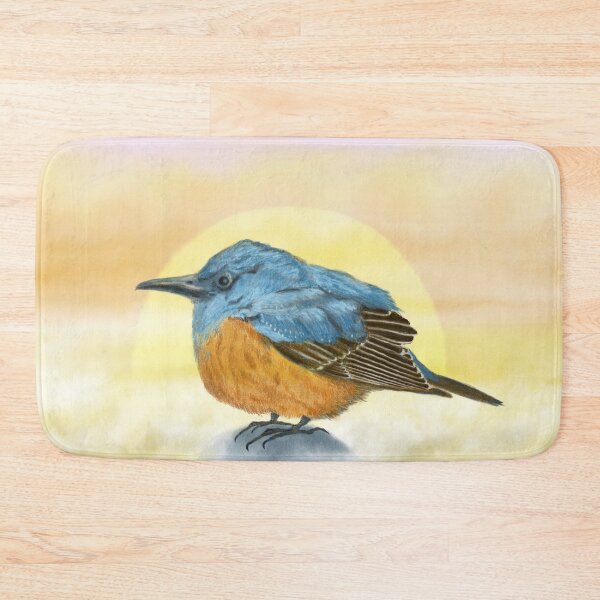 Item preview, Adorable blue bird and the sea of clouds  designed and sold by greenPQBstudio.