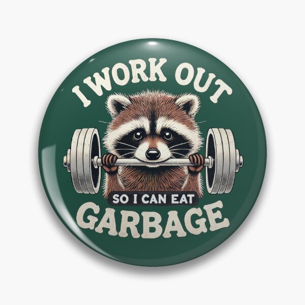 Item preview, Funny Raccoon Gym Workout - Trash Panda Fitness Humor designed and sold by Aredbox.