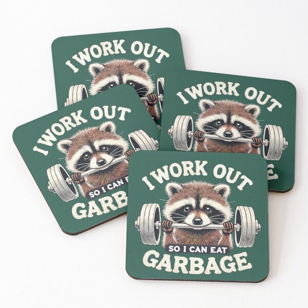 Item preview, Funny Raccoon Gym Workout - Trash Panda Fitness Humor designed and sold by Aredbox.