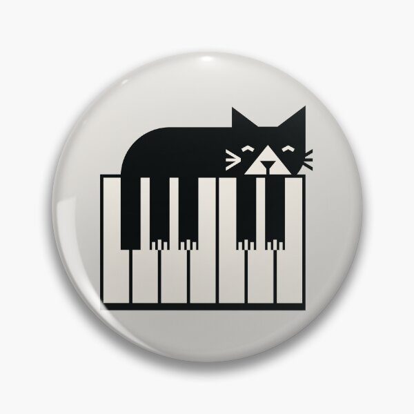 Item preview, Piano musical cat - black and natural white designed and sold by SelmaCardoso.