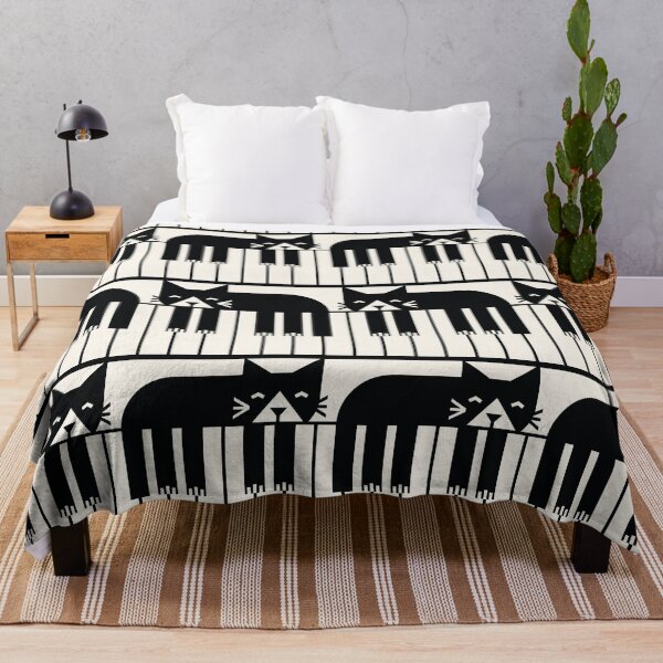 Item preview, Piano musical cat - black and natural white designed and sold by SelmaCardoso.