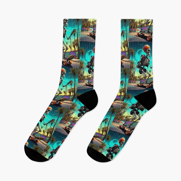 Artikelvorschau, L.A. Skelett-Skateboarder entworfen und verkauft von TheDarkWardrobe.