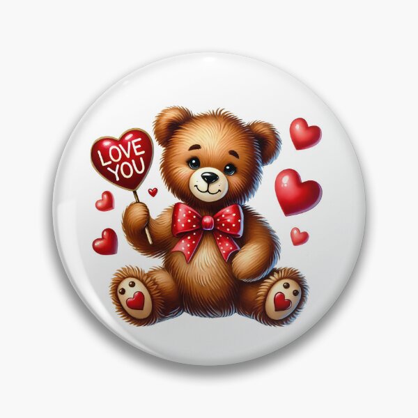 Item preview, Adorable teddy bear with a loving heart designed and sold by JonysCreativeDesigns.