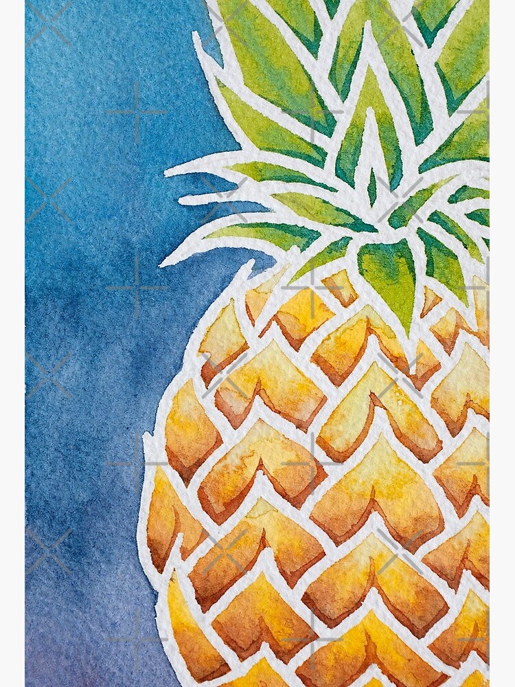 Pineapple oil painting by Bazil Zerinsky Poster for Sale by  RedFinchDesigns