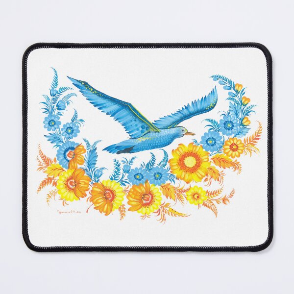 Item preview, "Blue Bird Among Flowers" designed and sold by OrnamentUA.