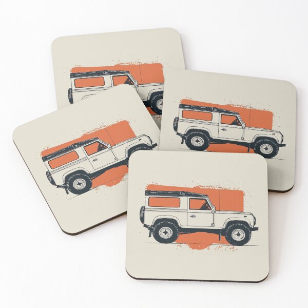 Artikelvorschau, Kopie von D90 Series II Vintage 4x4 mit Surfbrett entworfen und verkauft von blackdogshop.