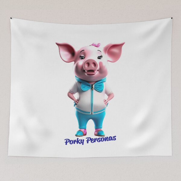 Item preview, Porky Personas Funny Pig Characters designed and sold by Drone-tees.