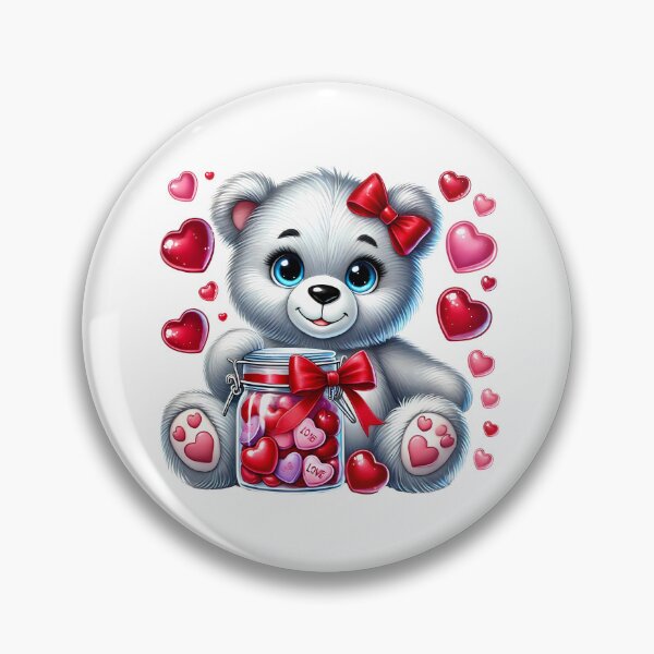 Item preview, Adorable teddy bear with a jar of candy designed and sold by JonysCreativeDesigns.