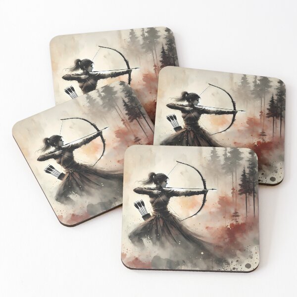 Item preview, Archer in the Forest | Art | Watercolor | Dynamic designed and sold by Beyond The Nock.