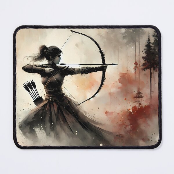 Item preview, Archer in the Forest | Art | Watercolor | Dynamic designed and sold by Beyond The Nock.