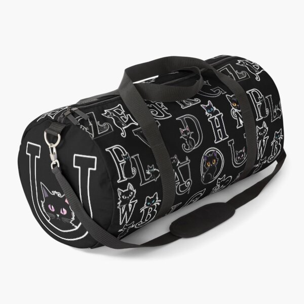 Item preview, Black Capital Letter U Monogram with Black Cat | Alphabet Letters | Cat Illustration designed and sold by UnhingedBird.