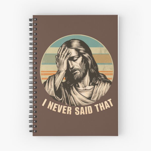 Artikelvorschau, Das habe ich nie gesagt – Lustiges Vintage-Jesus-Meme-Design entworfen und verkauft von Aredbox.