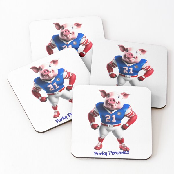 Item preview, Porky Personas Funny Pig Characters American Football designed and sold by Drone-tees.