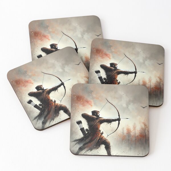 Item preview, Medieval Archer in Forest Clearing | Art Abstract designed and sold by Beyond The Nock.