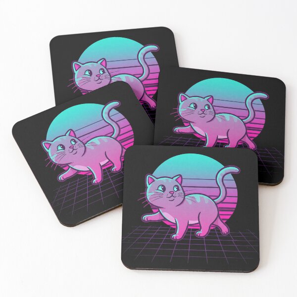 Item preview, Vaporwave Cat designed and sold by Tw1nsAIArt.