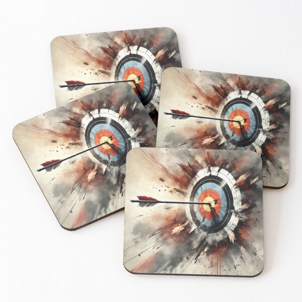 Item preview, Bullseye Arrow in Target | Art | Watercolor | Dynamic designed and sold by Beyond The Nock.