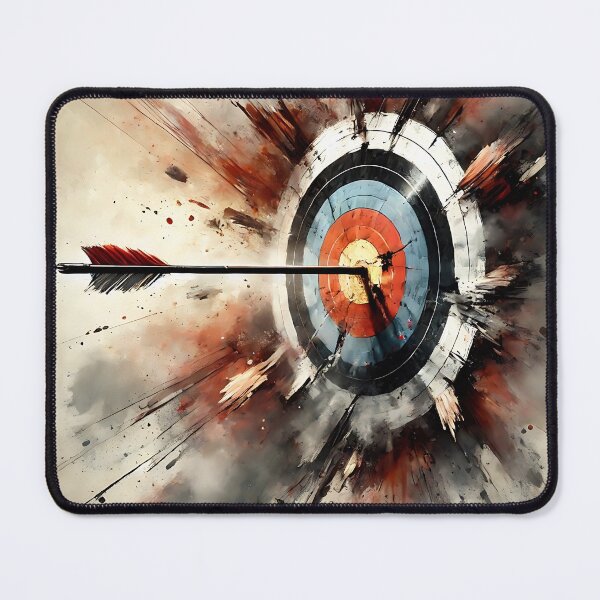 Item preview, Bullseye Arrow in Target | Art | Watercolor | Dynamic designed and sold by Beyond The Nock.