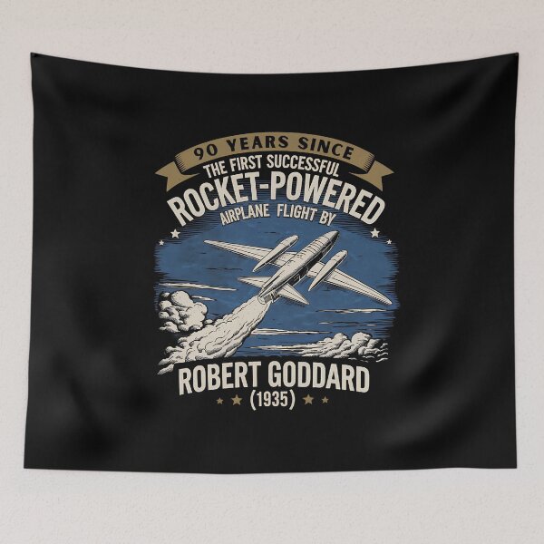 Item preview, 90 Years Since The First Successful Rocket-powered Airplane Flight By Robert Goddard designed and sold by OskarArts.