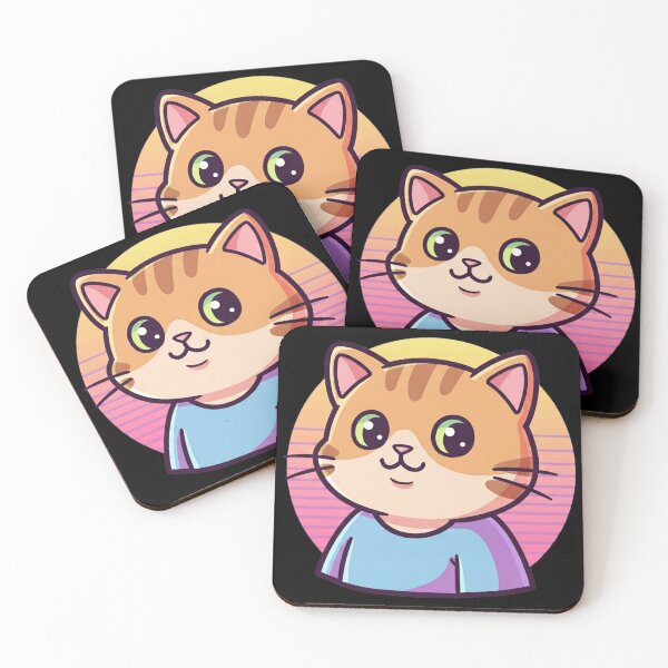Item preview, Vaporwave Cat designed and sold by Tw1nsAIArt.