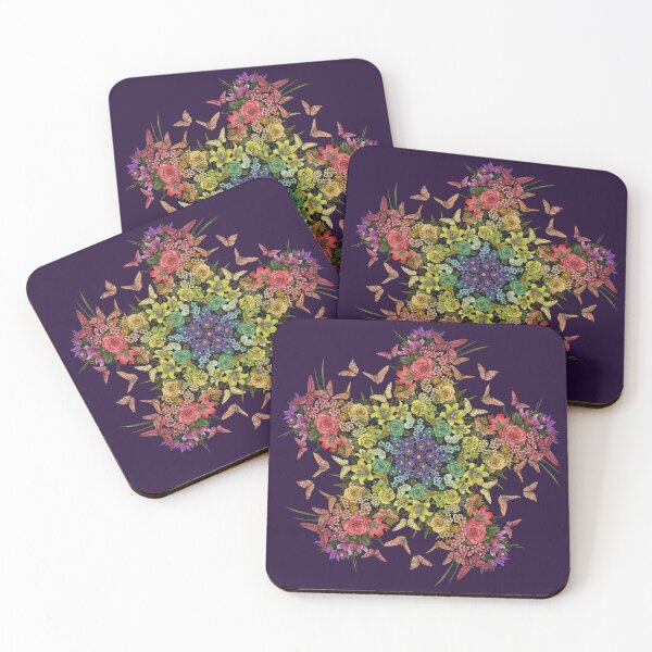 Item preview, Rainbow Flowers and Butterflies designed and sold by Art by Veya.