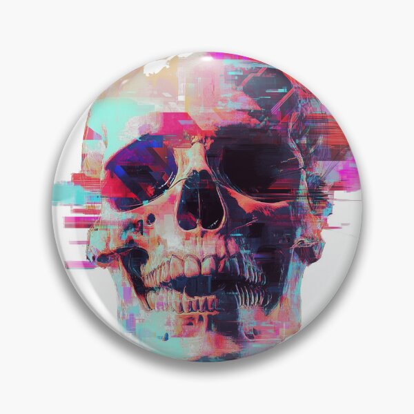Artikelvorschau, Glitch Skull entworfen und verkauft von thetshirtworks.