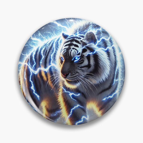 Item preview, Fantasy Electric Lightning Tiger designed and sold by Pines & Starlight.