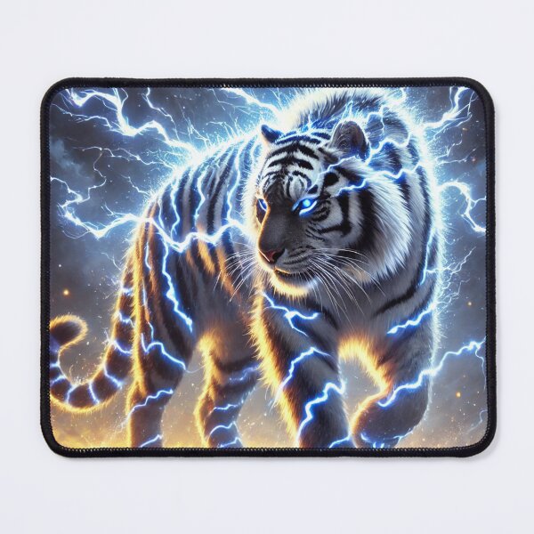Item preview, Fantasy Electric Lightning Tiger designed and sold by Pines & Starlight.