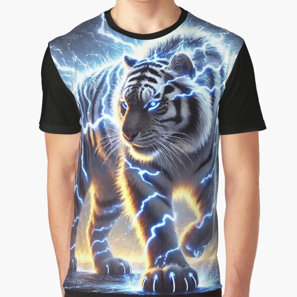 Item preview, Fantasy Electric Lightning Tiger designed and sold by Pines & Starlight.