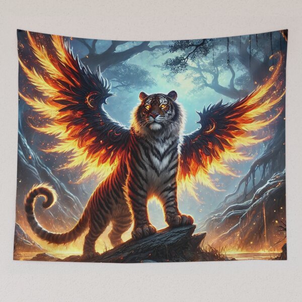 Item preview, Winged Fire TIger designed and sold by Pines & Starlight.