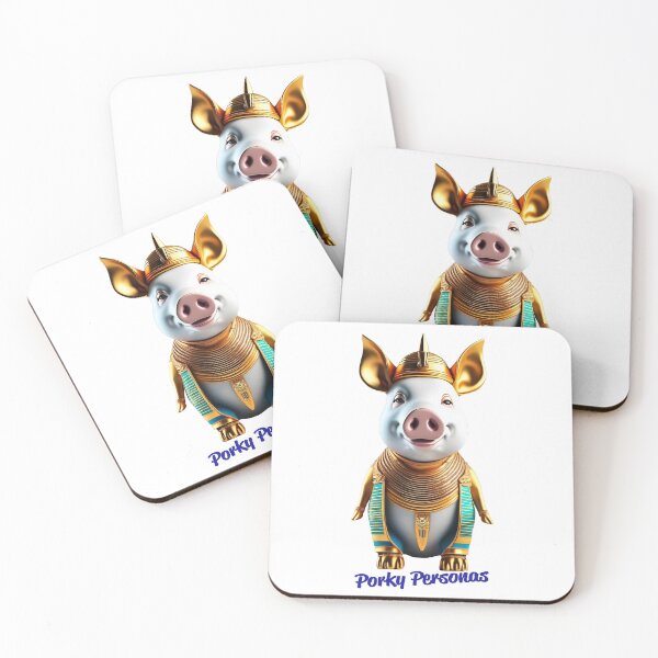 Item preview, Porky Personas Funny Pig Characters Pharoah Egypt designed and sold by Drone-tees.