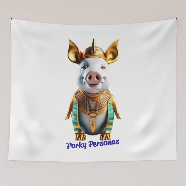 Item preview, Porky Personas Funny Pig Characters Pharoah Egypt designed and sold by Drone-tees.