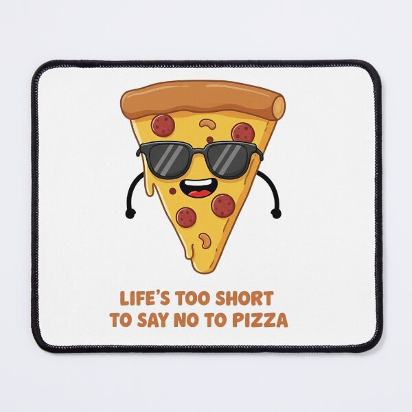Item preview, Funny cartoon pizza character wearing sunglasses promotes love for pizza in a vibrant and playful design designed and sold by RUMOOROZ.
