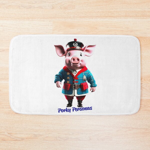 Item preview, Porky Personas Funny Pig Characters Scotsman designed and sold by Drone-tees.
