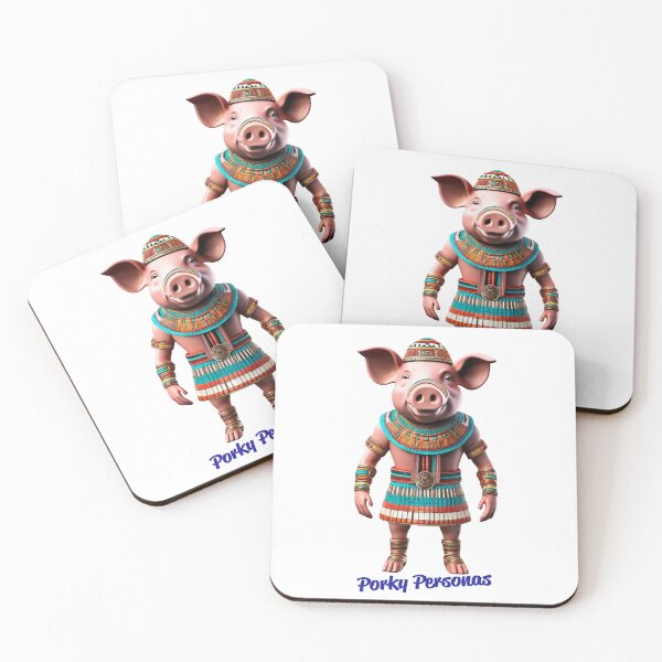 Item preview, Porky Personas Funny Pig Characters Inca designed and sold by Drone-tees.