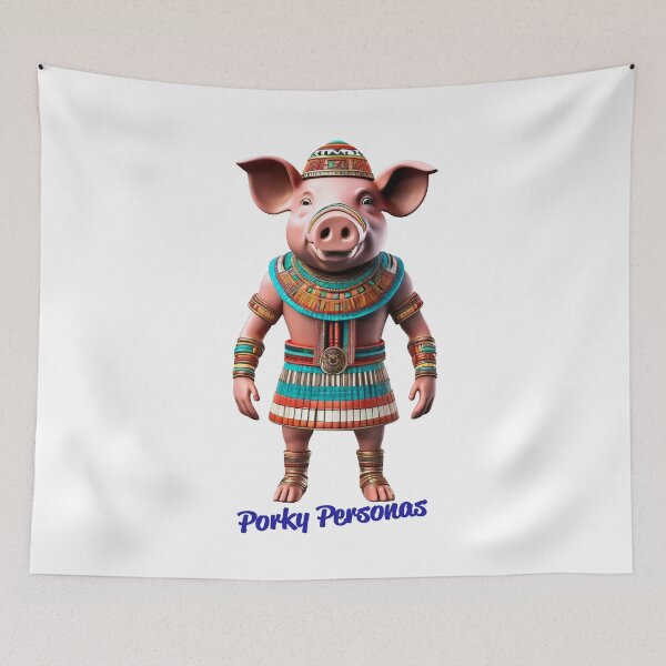 Item preview, Porky Personas Funny Pig Characters Inca designed and sold by Drone-tees.