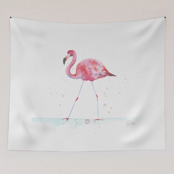 Item preview, Tropicals: Pink blushing flamingo designed and sold by AgAnnShop.