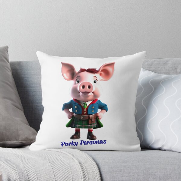 Item preview, Porky Personas Funny Pig Characters Scotsman designed and sold by Drone-tees.